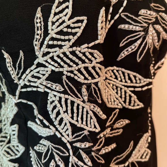 Black Strapless Beaded Gown - Picture 2 of 5